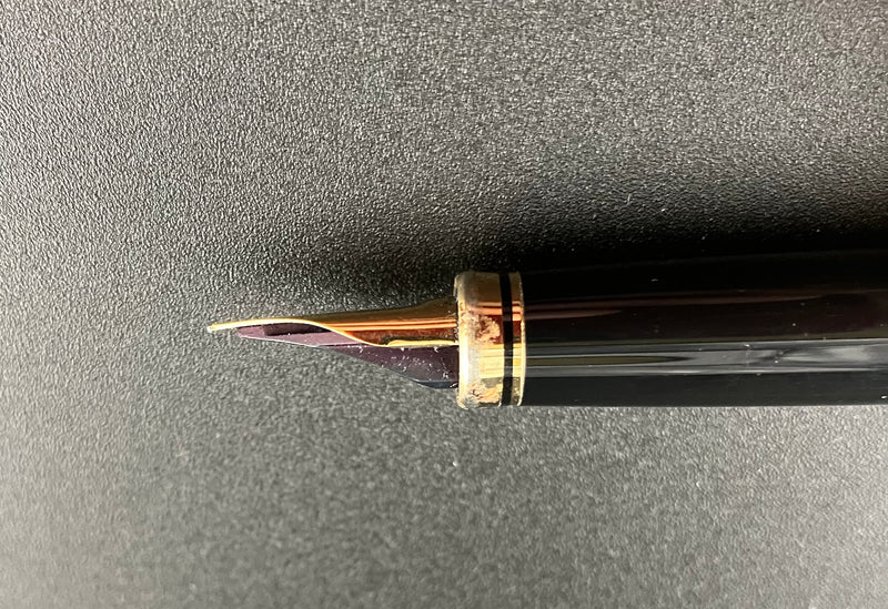 Platinum Maki-e  Fountain Pen 18K Gold Fine Nib Purple Flowers