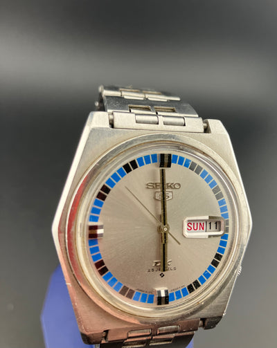 Seiko 5 DX Ref. 6106-8170 Men's Automatic Watch Blue Grey Dial
