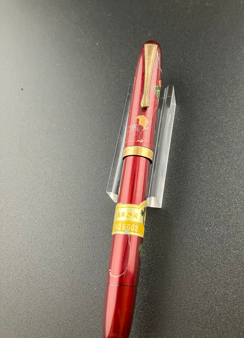 Warranted Maki-e Japanese Eyedropper Fountain Pen 14K Gold Fine Nib Parts or Repair