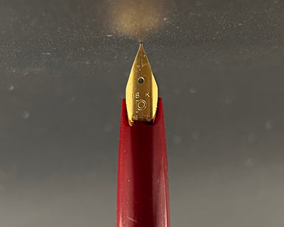 Platinum Red Metallic Fountain Pen 18K Gold Fine Nib