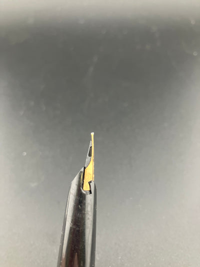 Montblanc Classic 221P Fountain Pen 14K Fine Nib Black No Cap Parts or Repair