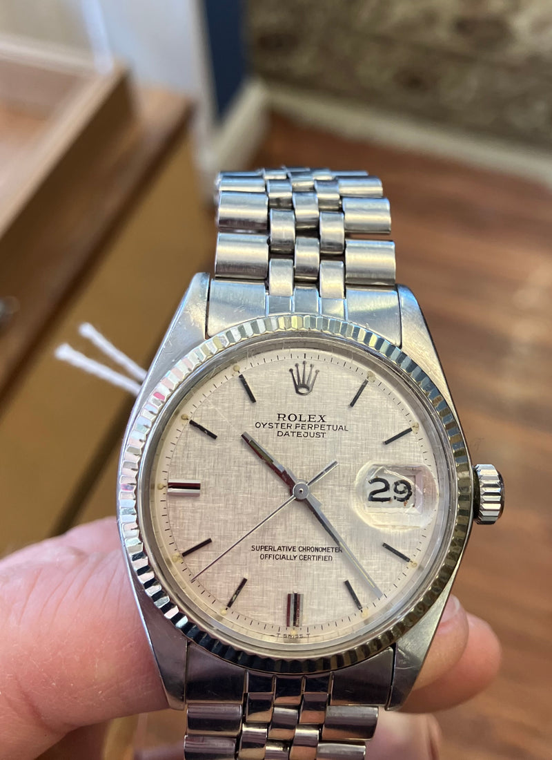 Rolex Datejust Ref. 1601 Silver Mosaic Dial Men&