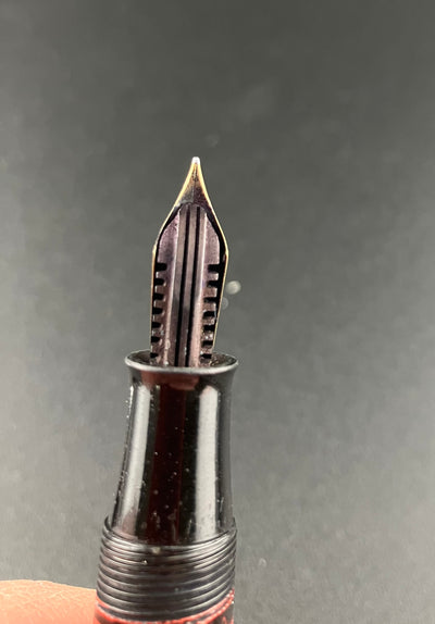 Warranted Kamakura-Bori Eyedropper Fountain Pen 14K Gold Fine Nib