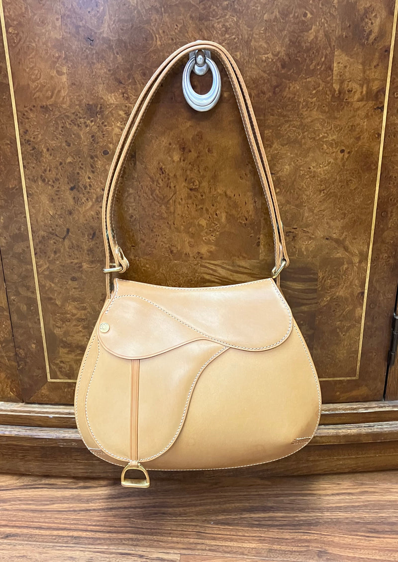 Somes Dressage DR-02 Tan Leather Shoulder Saddle Bag