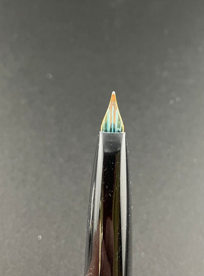 Platinum Black Resin 18K NOS Pocket Fountain Pen 18K Gold Soft-Fine Nib