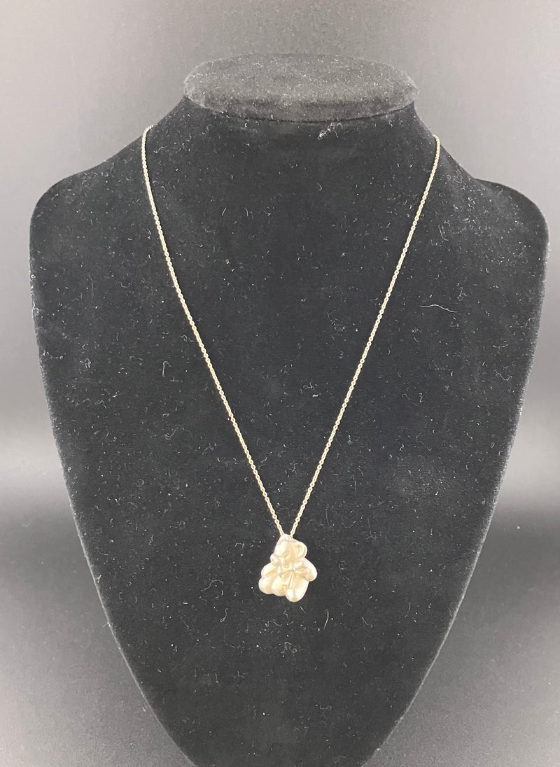 Tiffany Sterling Silver Necklace Teddy Bear
