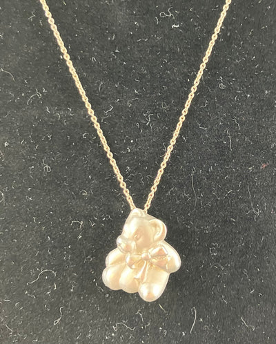 Tiffany Sterling Silver Necklace Teddy Bear