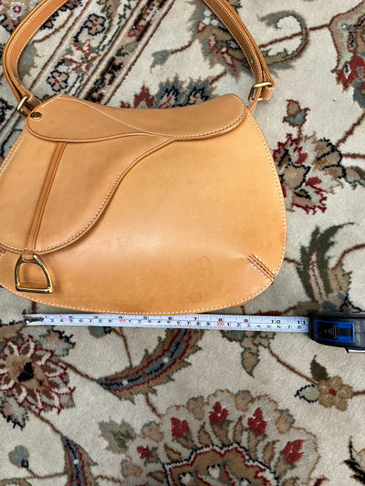Somes Dressage DR-02 Tan Leather Shoulder Saddle Bag