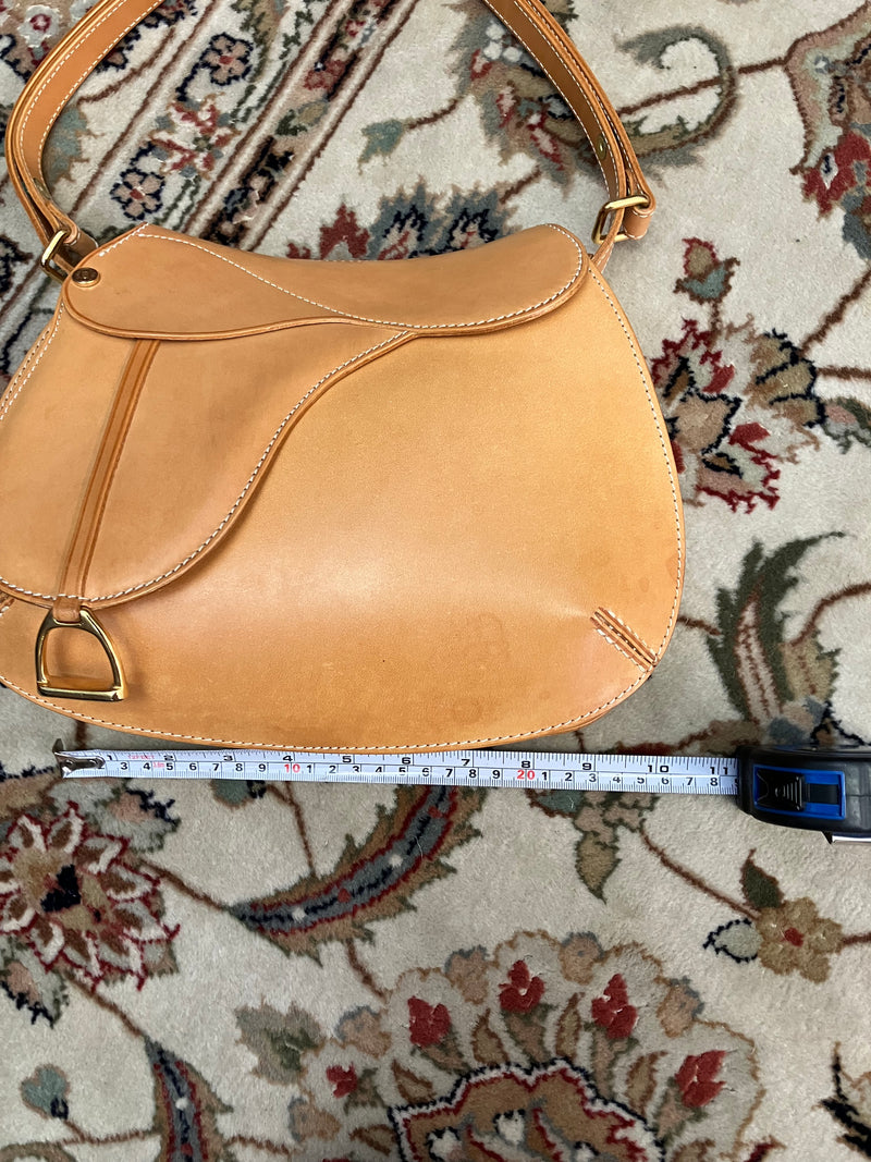 Somes Dressage DR-02 Tan Leather Shoulder Saddle Bag
