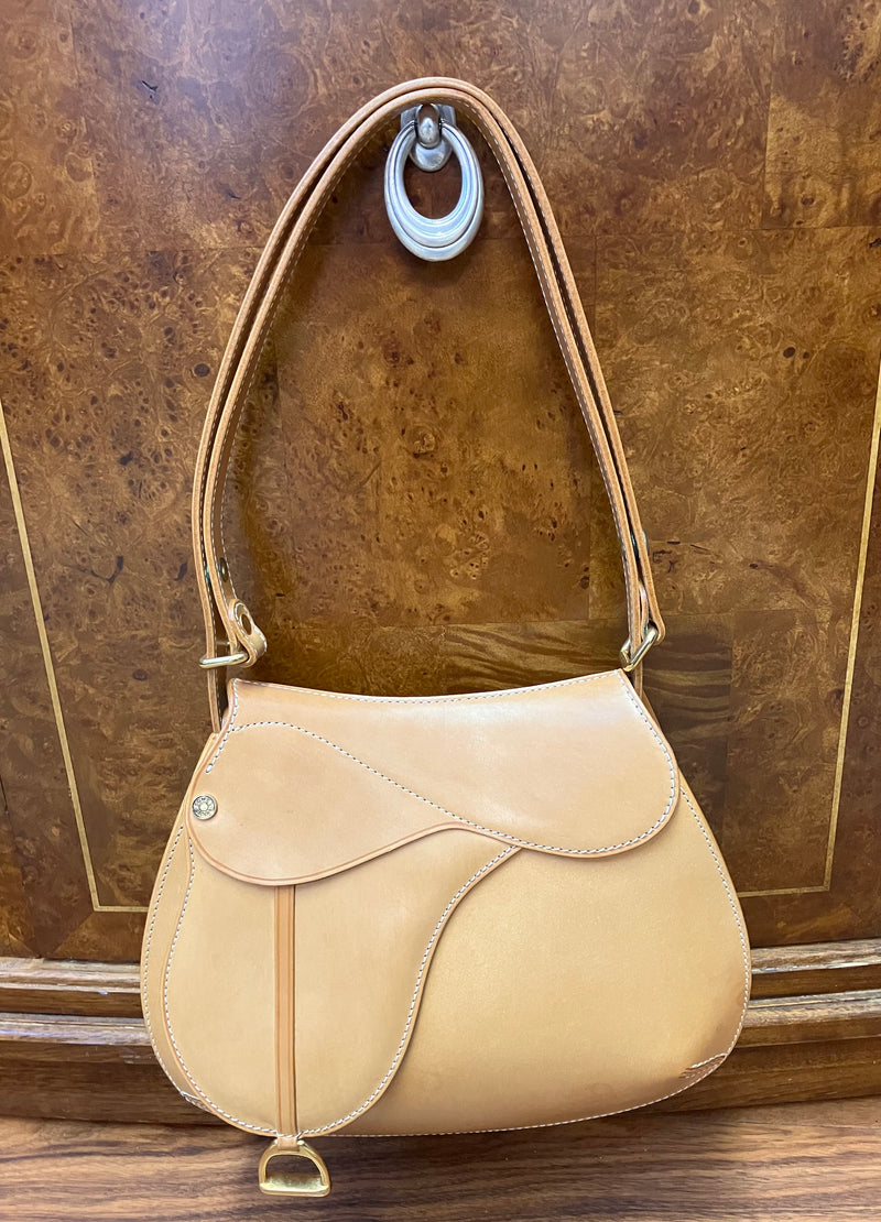 Somes Dressage DR-02 Tan Leather Shoulder Saddle Bag