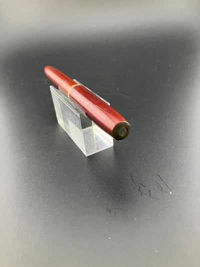 Ban-ei Ideal GK Ebonite Eyedropper Fountain Pen Flex Fine Nib Rolled 14k