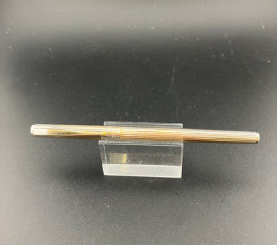 Montblanc Noblesse Fountain Pen 14K Gold Fine Nib 1st Gen Silver Pinstripe