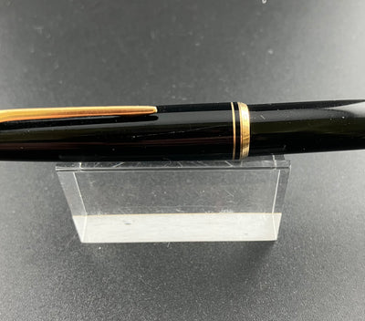 Montblanc No. 22 Black Fountain Pen 14k Gold Extra Fine EF Nib Serviced Warranty