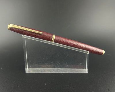 Platinum Leather Wrap Fountain Pen 18K Gold Soft Fine Nib