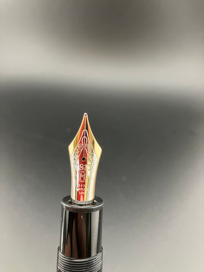 Montblanc Meisterstück No. 149 Fountain Pen 14K Gold Fine Nib Ebonite Serviced