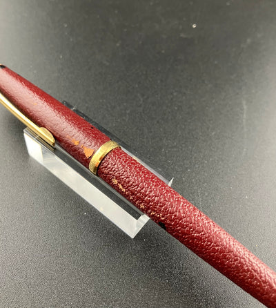 Platinum Leather Wrapped 18k Gold Fine Nib Fountain Pen