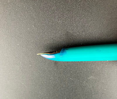 Pilot Elite Lady Pocket Fountain Pen 18k Manifold Nib Teal Scroll