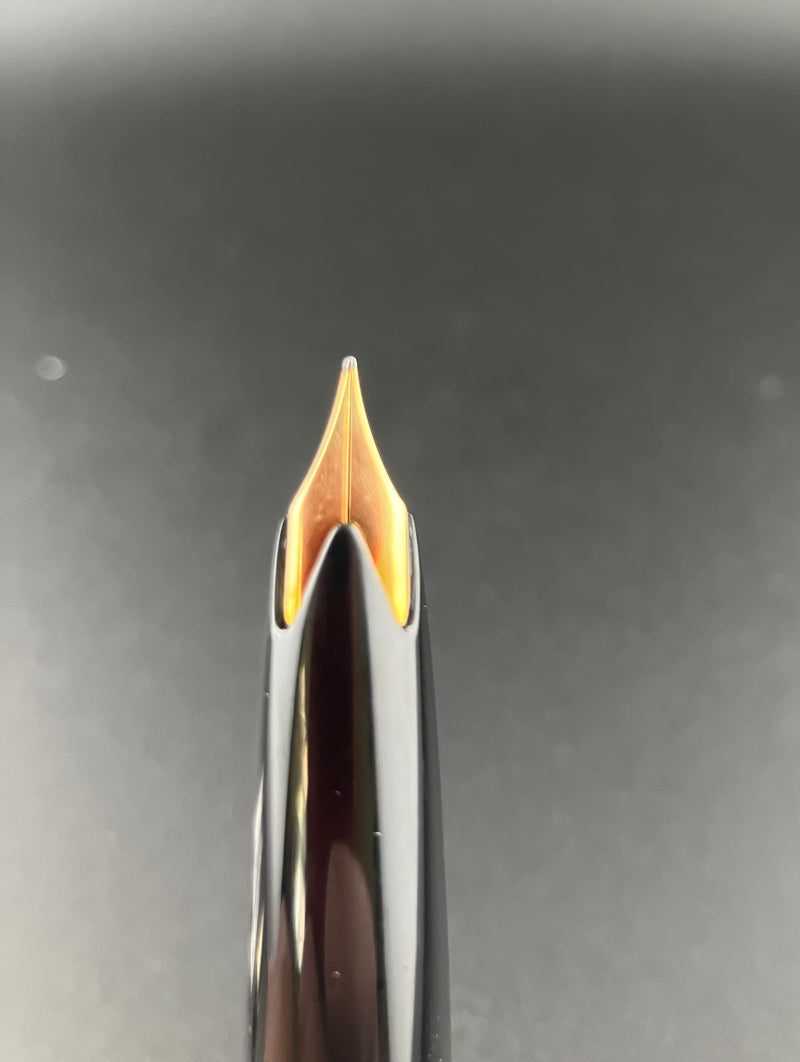 Montblanc Meisterstück No. 74 Fountain Pen 18K Gold Fine Nib Serviced Warranty