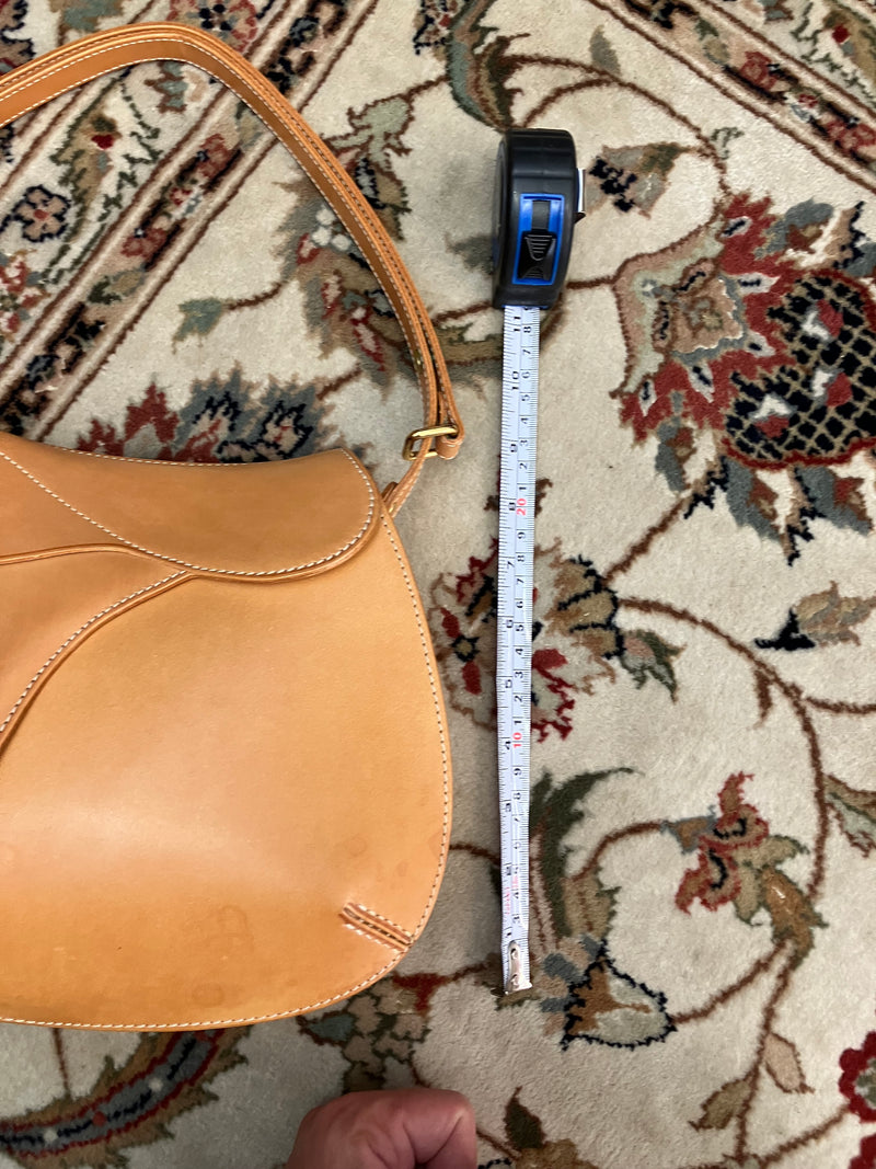 Somes Dressage DR-02 Tan Leather Shoulder Saddle Bag