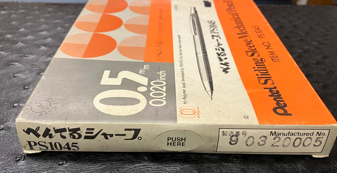 Pentel PS1045 Sliding Sleeve Mechanical Pencil Original Box – G.C.