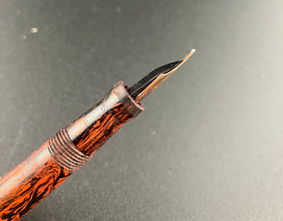 OTA Hard Rubber Japanese Eyedropper Fountain Pen 14K Gold Fine Nib