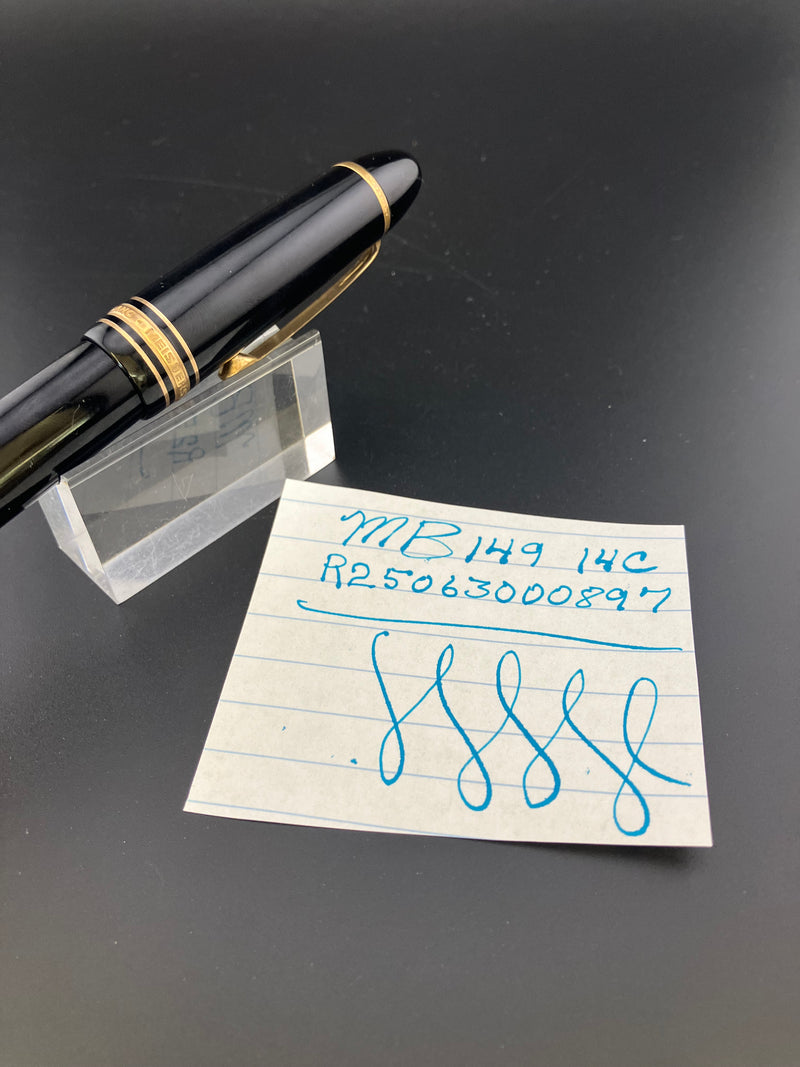 Montblanc Meisterstück No. 149 Fountain Pen 14C EF Extra Fine Nib Serviced