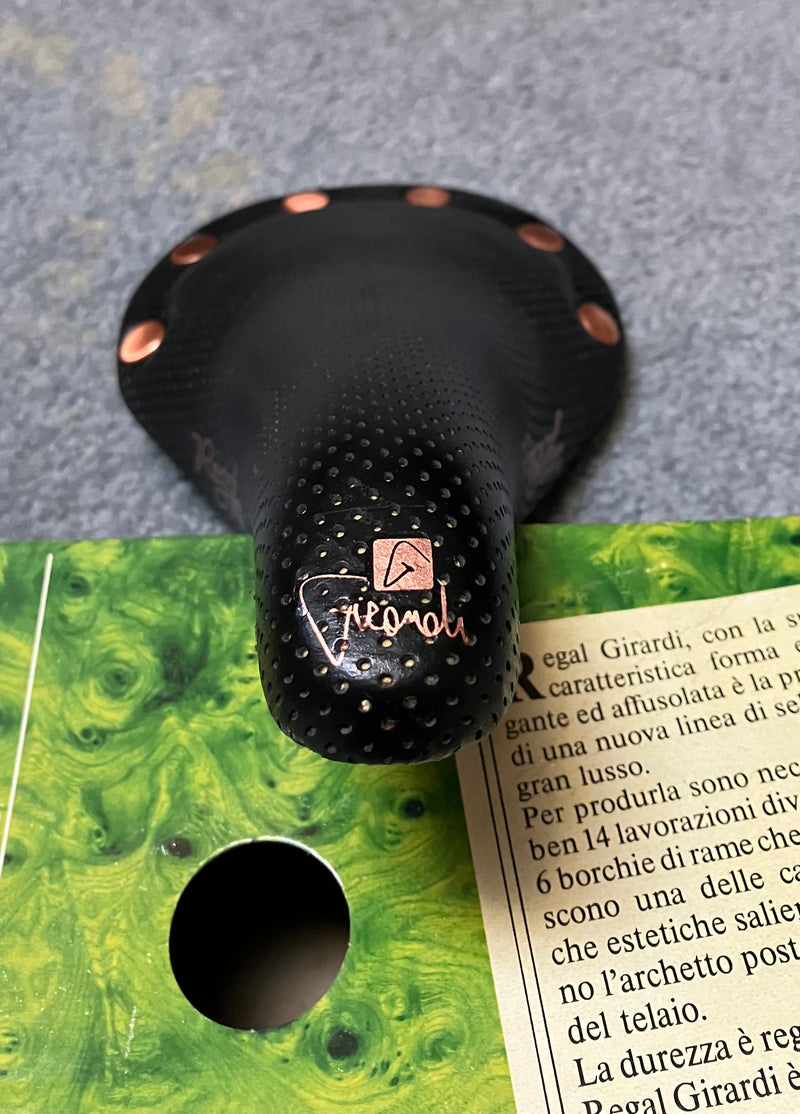 Selle San Marco Regal Girardi Perforated Saddle NOS Black Pierced Calf Skin