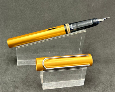Lamy Orange Fountain Pen Stainless Steel EF Nib