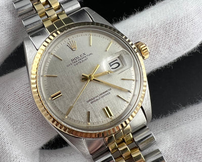 Rolex Datejust OP Ref. 1601/3 Two-Tone Mosaic Dial Automatic Watch w/Service Card