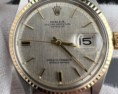 Rolex Datejust OP Ref. 1601/3 Two-Tone Mosaic Dial Automatic Watch w/Service Card