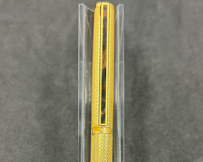 Dunhill Gold Fountain Pen, 14K Gold stub nib Montblanc Noblesse