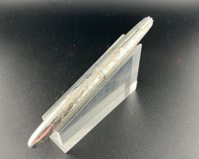 Platinum 1950’s Pure Silver Hand-Engraved Lever Filler Fountain Pen Restored