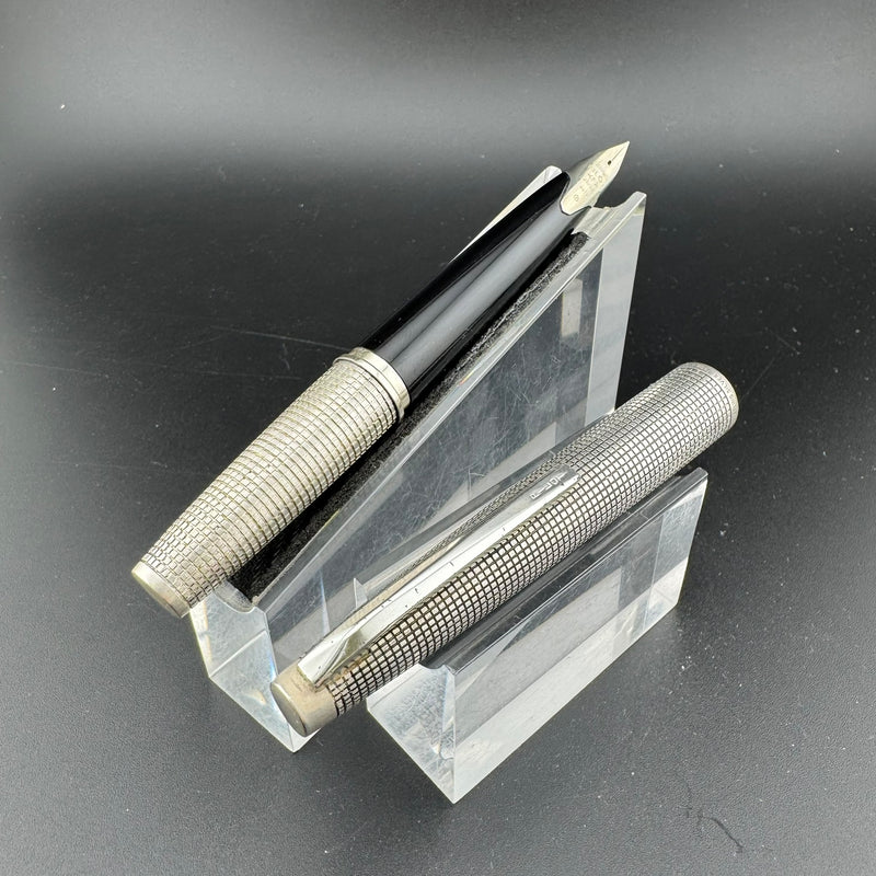 Pilot Elite Sterling Silver Pocket Fountain Pen 18K WG Fine Nib Apr 1977