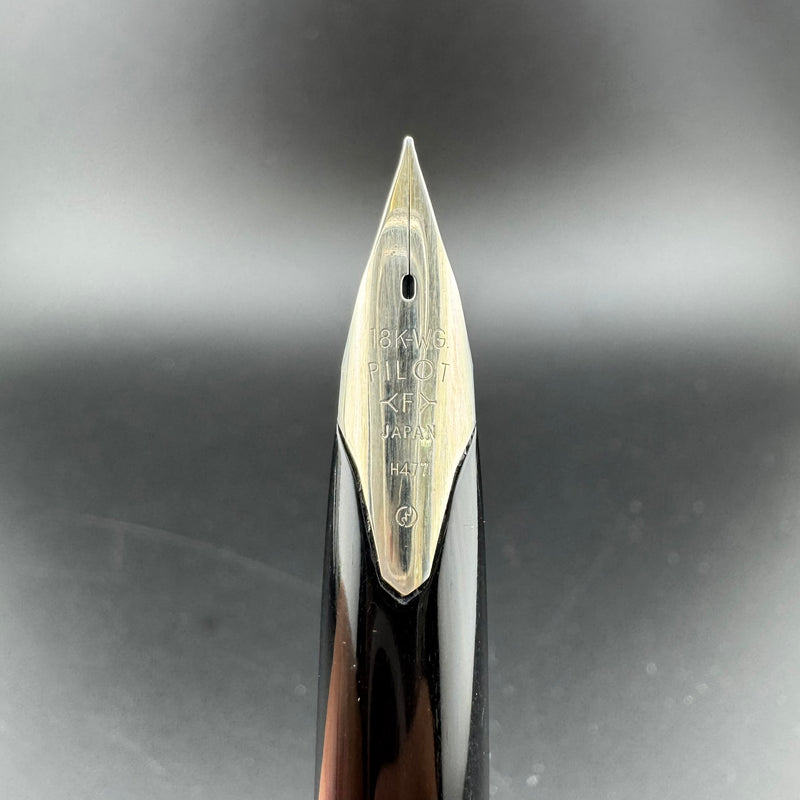Pilot Elite Sterling Silver Pocket Fountain Pen 18K WG Fine Nib Apr 1977