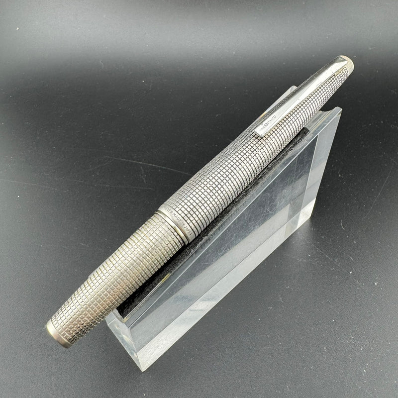 Pilot Elite Sterling Silver Pocket Fountain Pen 18K WG Fine Nib Apr 1977