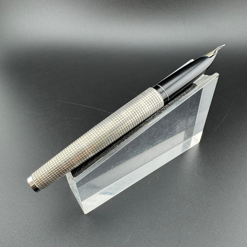 Pilot Custom K-1000SS Sterling Silver Checkered Fountain Pen 18K WG Extra-Fine Nib