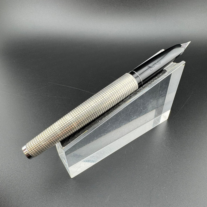 Pilot Custom K-1000SS Sterling Silver Checkered Fountain Pen 18K WG Extra-Fine Nib