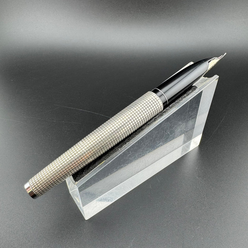 Pilot Custom K-1000SS Sterling Silver Checkered Fountain Pen 18K WG Extra-Fine Nib