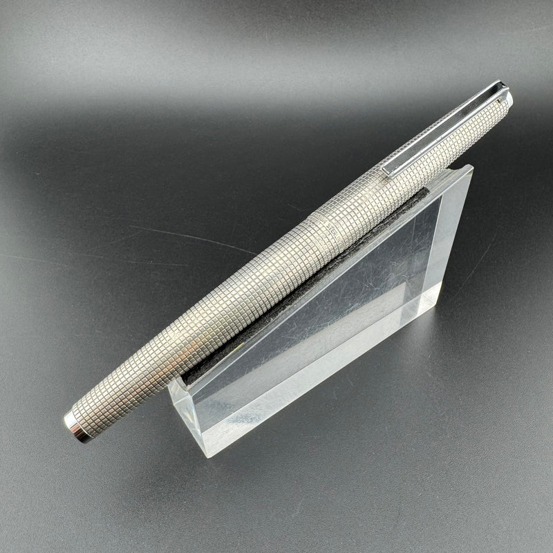 Pilot Custom K-1000SS Sterling Silver Checkered Fountain Pen 18K WG Extra-Fine Nib