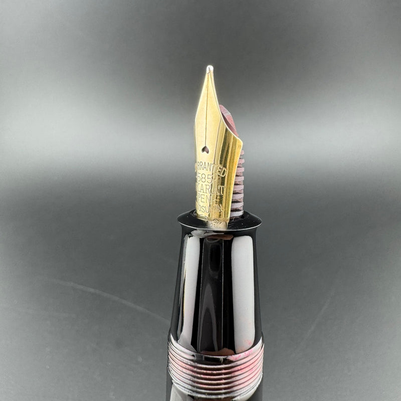 Ban-Ei Urushi Eyedropper Fountain Pen 14K Gold G.K. Nib Serviced