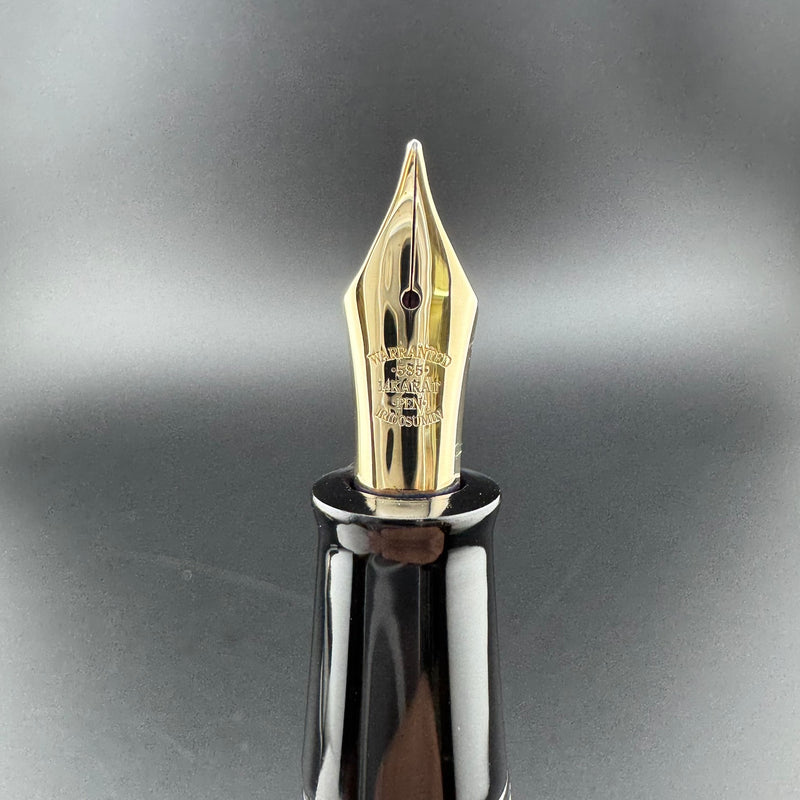 Ban-Ei Urushi Eyedropper Fountain Pen 14K Gold Sailor Nib Serviced