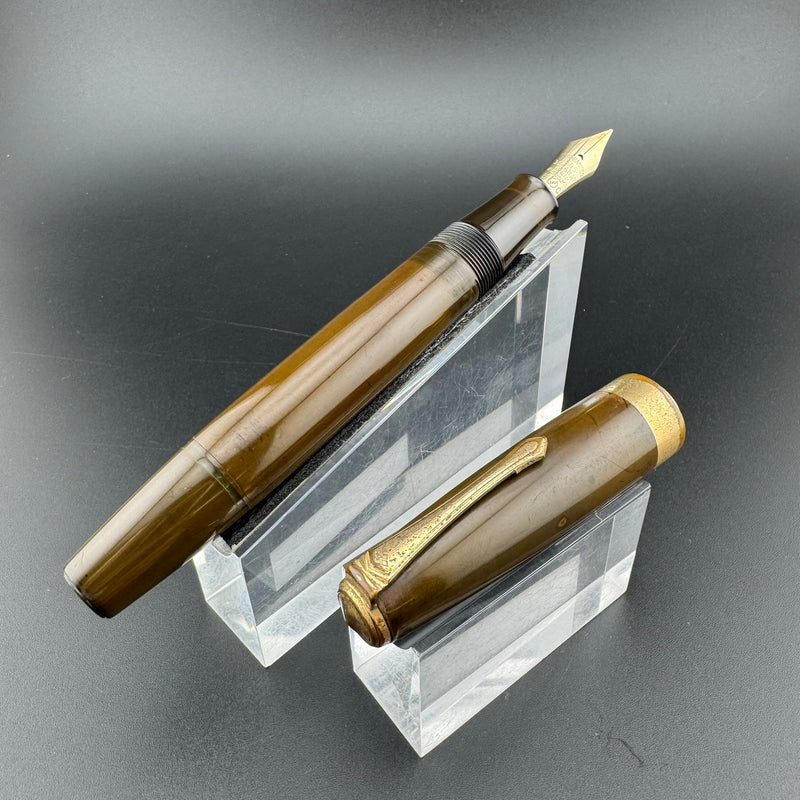 Yotsubishi Urushi Eyedropper Fountain Pen 14K Gold G.K. 50 Nib Serviced
