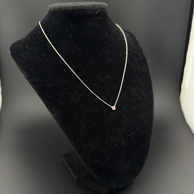 Tiffany & Co. Elsa Peretti By The Yard Pink Sapphire Sterling Silver Necklace 15in