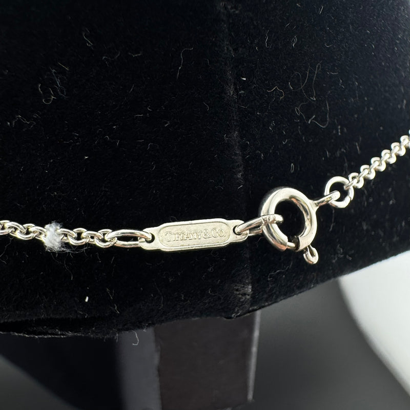 Tiffany & Co. Twisted Rope Heart Sterling Silver Necklace 15in