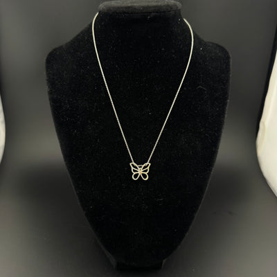 Tiffany & Co. Butterfly Pendant Necklace Sterling Silver Necklace