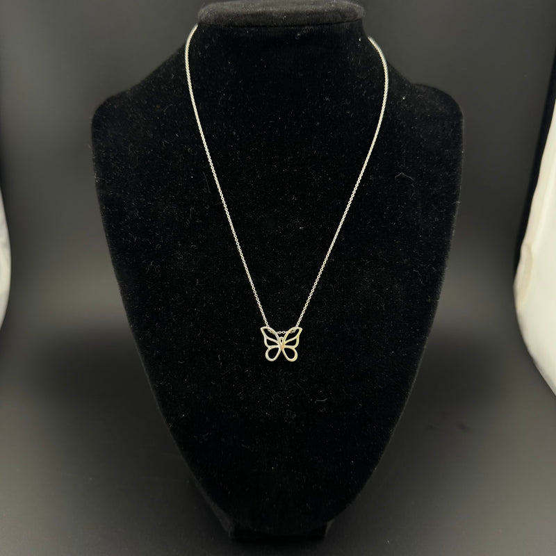 Tiffany & Co. Butterfly Pendant Necklace Sterling Silver Necklace