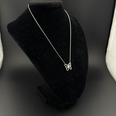 Tiffany & Co. Butterfly Pendant Necklace Sterling Silver Necklace