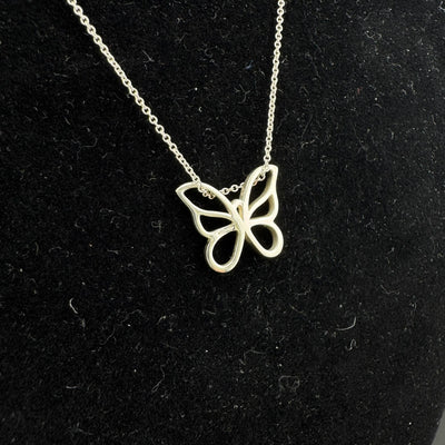 Tiffany & Co. Butterfly Pendant Necklace Sterling Silver Necklace