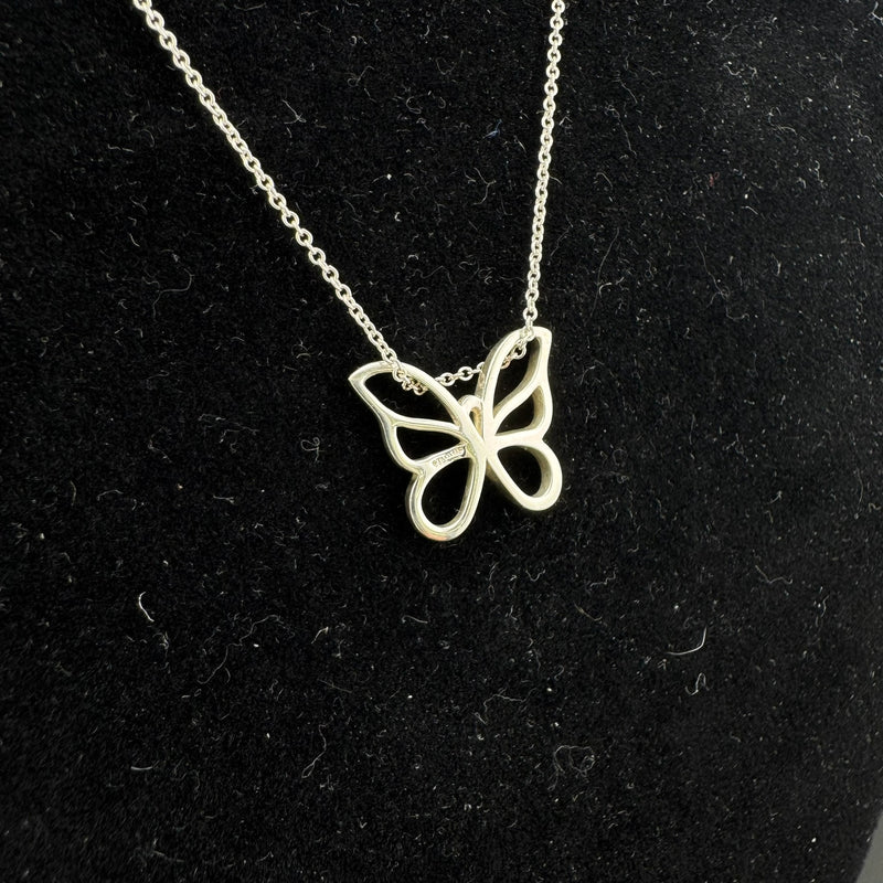 Tiffany & Co. Butterfly Pendant Necklace Sterling Silver Necklace