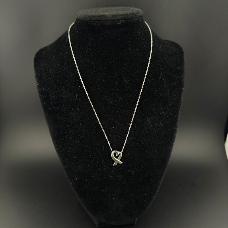 Tiffany & Co. Loving Heart Paloma Picasso Sterling Silver Necklace 15in